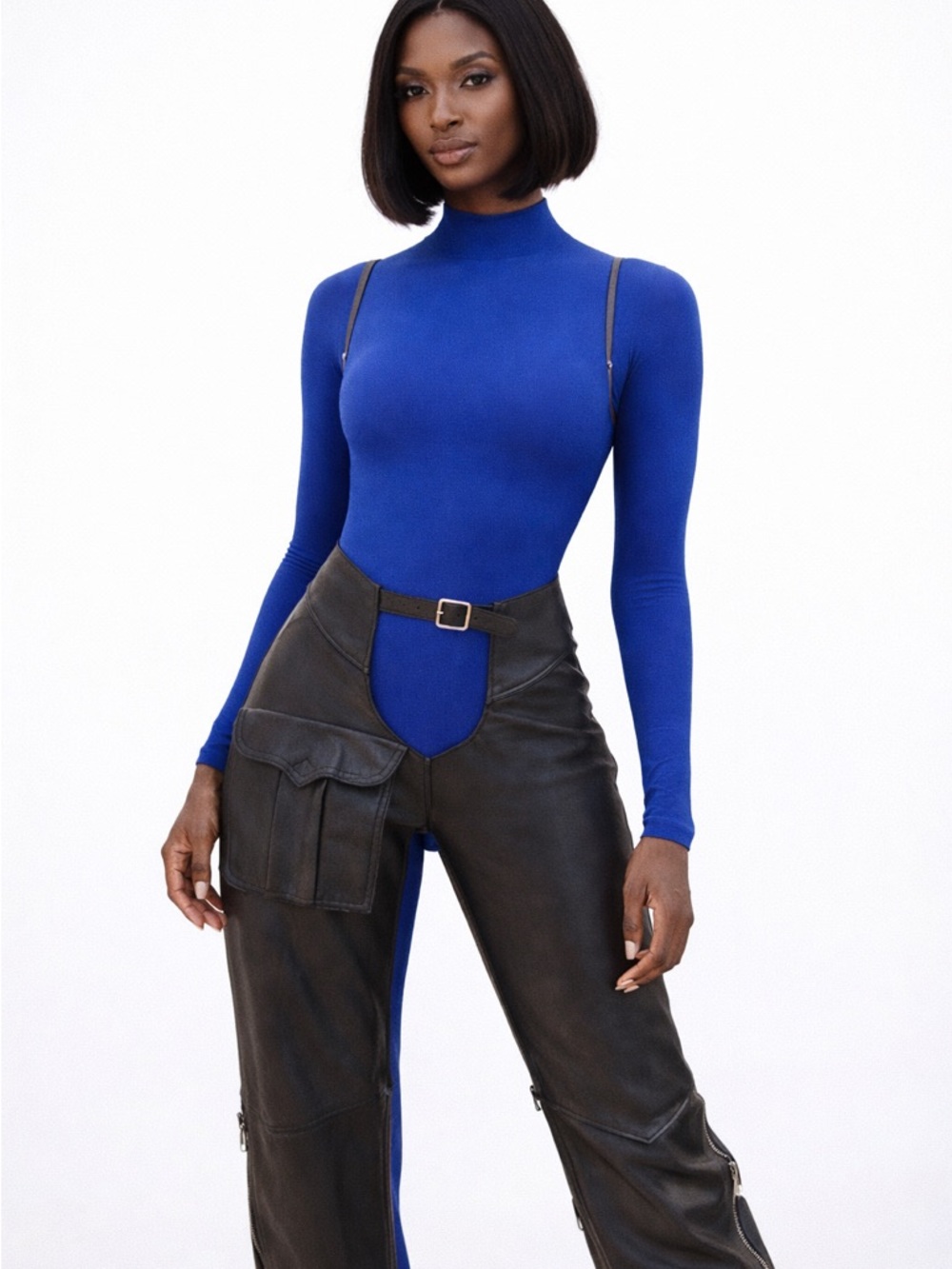 Vintage Leather Chaps – Sculpted Utility Statement
